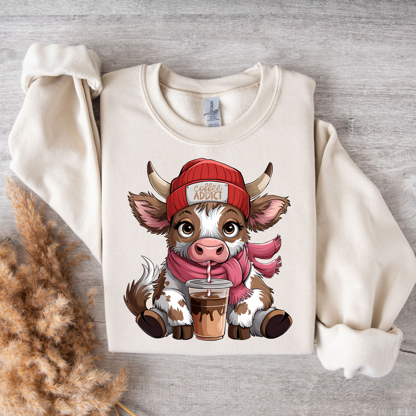 Coffee Addict Cow Tee